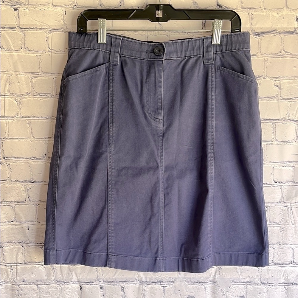 L. L.‎ Bean Blue Classic Fit Women's Skirt Size 12 Petite